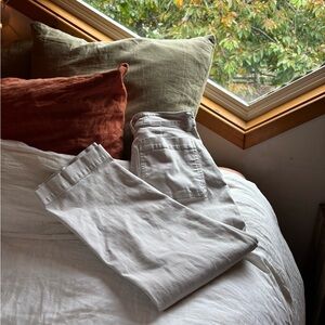 Everlane Light Gray High-Rise Straight Jeans